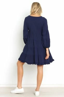 Alua Dress - Navy -Dress Shop petal and pup usa dresses alua dress navy 29970537709745