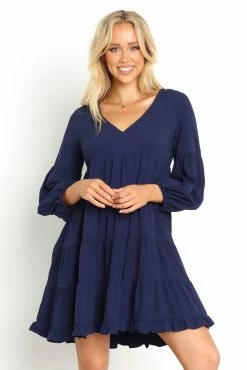 Alua Dress - Navy -Dress Shop petal and pup usa dresses alua dress navy 29970537971889