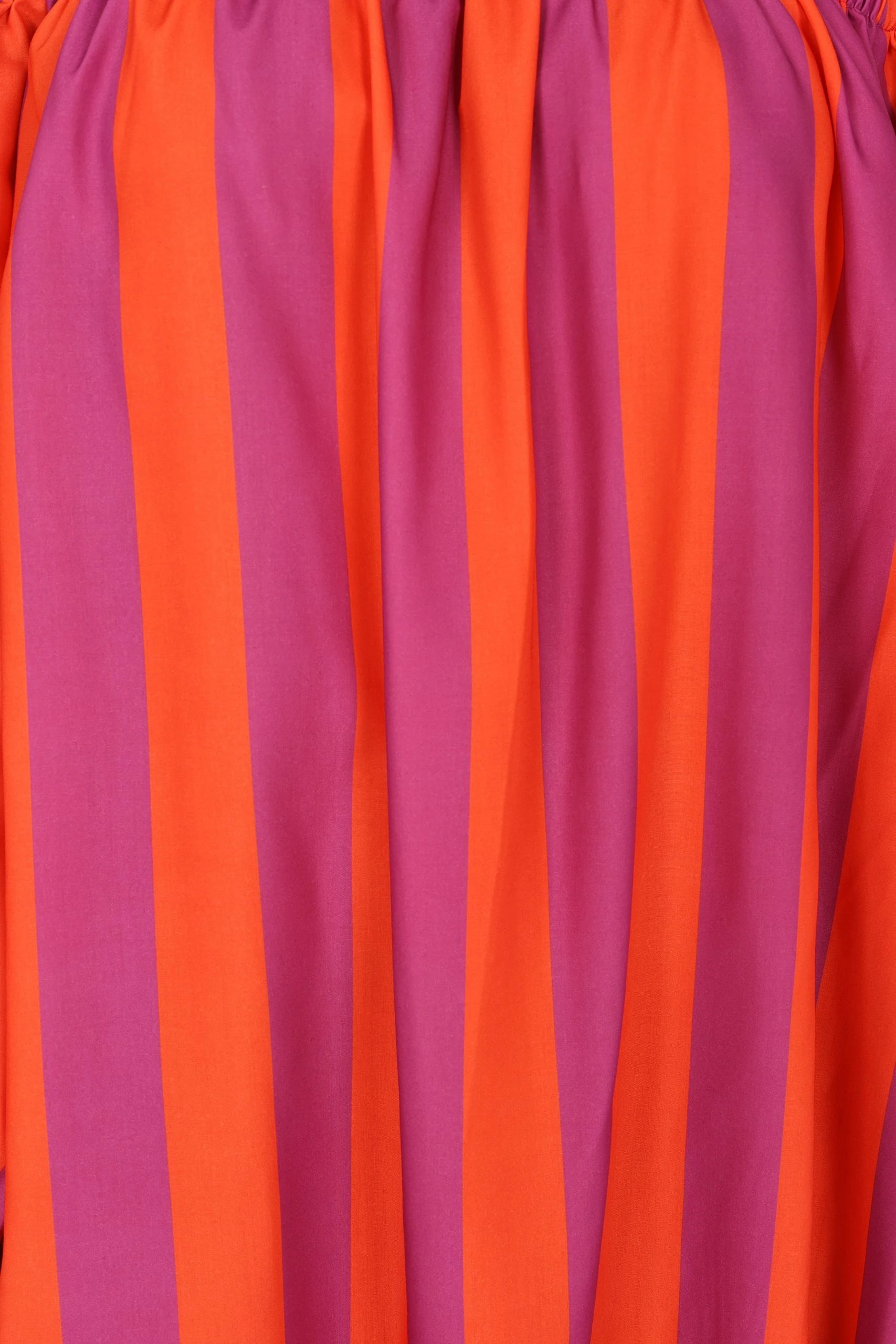 Alysa Off Shoulder Midi Dress - Coral Stripe 10 Alysa Off Shoulder Midi Dress - Coral Stripe - Image 10