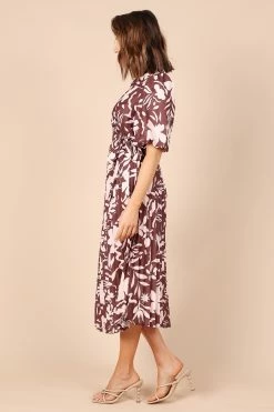 Amada Pleated Dress - Red Floral -Dress Shop petal and pup usa dresses amada pleated dress red floral 32290903752881