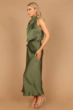 Amelie One Shoulder Midi Dress - Olive 14 Amelie One Shoulder Midi Dress - Olive -Dress Shop petal and pup usa dresses amelie one shoulder maxi dress olive 32652959744177