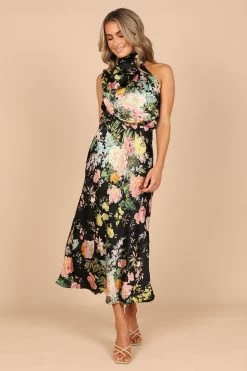 Anabelle Halter Neck Midi Dress - Black Floral 13 Anabelle Halter Neck Midi Dress - Black Floral -Dress Shop petal and pup usa dresses anabelle halter neck maxi dress black floral 32627501957297
