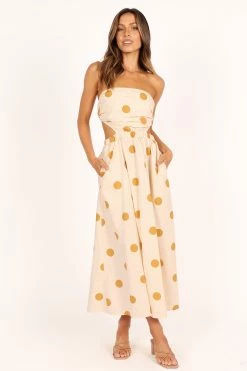 Angelique Dress - Beige Spot -Dress Shop petal and pup usa dresses angelique dress beige spot 33378338046129