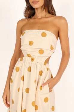 Angelique Dress - Beige Spot -Dress Shop petal and pup usa dresses angelique dress beige spot 33378338111665