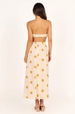 Angelique Dress - Beige Spot -Dress Shop petal and pup usa dresses angelique dress beige spot 33378338144433