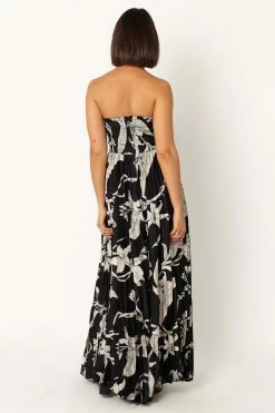 Angelique Strapless Maxi Dress - Black Floral 13 Angelique Strapless Maxi Dress - Black Floral -Dress Shop petal and pup usa dresses angelique strapless maxi dress black floral 34007554425009