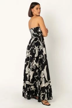 Angelique Strapless Maxi Dress - Black Floral 18 Angelique Strapless Maxi Dress - Black Floral -Dress Shop petal and pup usa dresses angelique strapless maxi dress black floral 34007554588849
