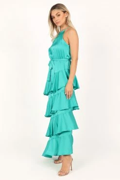 Annalise Tiered Maxi Dress - Teal -Dress Shop petal and pup usa dresses annalise tiered maxi dress teal 33520561586353