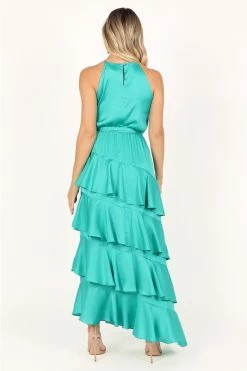 Annalise Tiered Maxi Dress - Teal -Dress Shop petal and pup usa dresses annalise tiered maxi dress teal 33520561619121