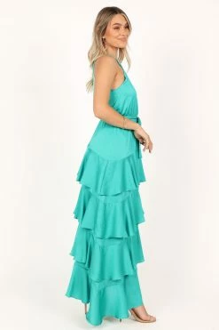Annalise Tiered Maxi Dress - Teal -Dress Shop petal and pup usa dresses annalise tiered maxi dress teal 33520561651889
