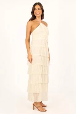 Antonella Tiered Maxi Dress - Cream -Dress Shop petal and pup usa dresses antonella tiered maxi dress cream 33657180782769