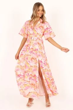 Arianna Maxi Dress - Pink Scenic -Dress Shop petal and pup usa dresses arianna maxi dress pink scenic 33643502403761