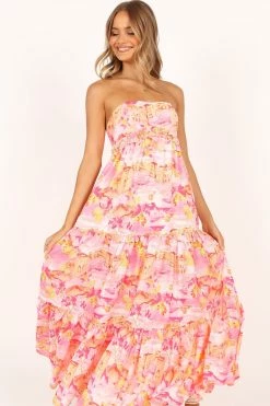 Arianna Strapless Dress - Pink Scenic 17 Arianna Strapless Dress - Pink Scenic -Dress Shop petal and pup usa dresses arianna strapless dress pink scenic 33643536187569