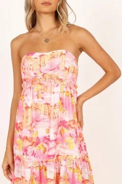 Arianna Strapless Dress - Pink Scenic 19 Arianna Strapless Dress - Pink Scenic -Dress Shop petal and pup usa dresses arianna strapless dress pink scenic 33643536253105