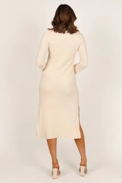 Aubin Long Sleeve Polo Knit Midi Dress - Cream 9 Aubin Long Sleeve Polo Knit Midi Dress - Cream -Dress Shop petal and pup usa dresses aubin long sleeve polo knit maxi dress cream 33240139464881
