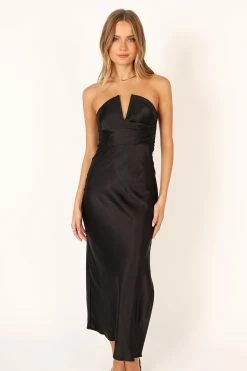 Audrey Strapless Maxi Dress - Black -Dress Shop petal and pup usa dresses audrey strapless midi dress black 33846851502257