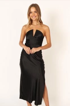 Audrey Strapless Maxi Dress - Black -Dress Shop petal and pup usa dresses audrey strapless midi dress black 33846851731633