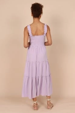 August Shirred Maxi Dress - Lilac -Dress Shop petal and pup usa dresses august shirred maxi dress lilac 32317558161585