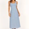 Bailey Cross Back Midi Dress - Light Blue