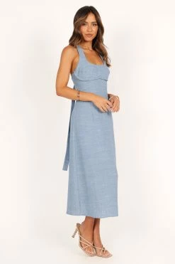 Bailey Cross Back Midi Dress - Light Blue -Dress Shop petal and pup usa dresses bailey cross back midi dress light blue 33446664274097