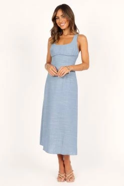 Bailey Cross Back Midi Dress - Light Blue -Dress Shop petal and pup usa dresses bailey cross back midi dress light blue 33446664306865