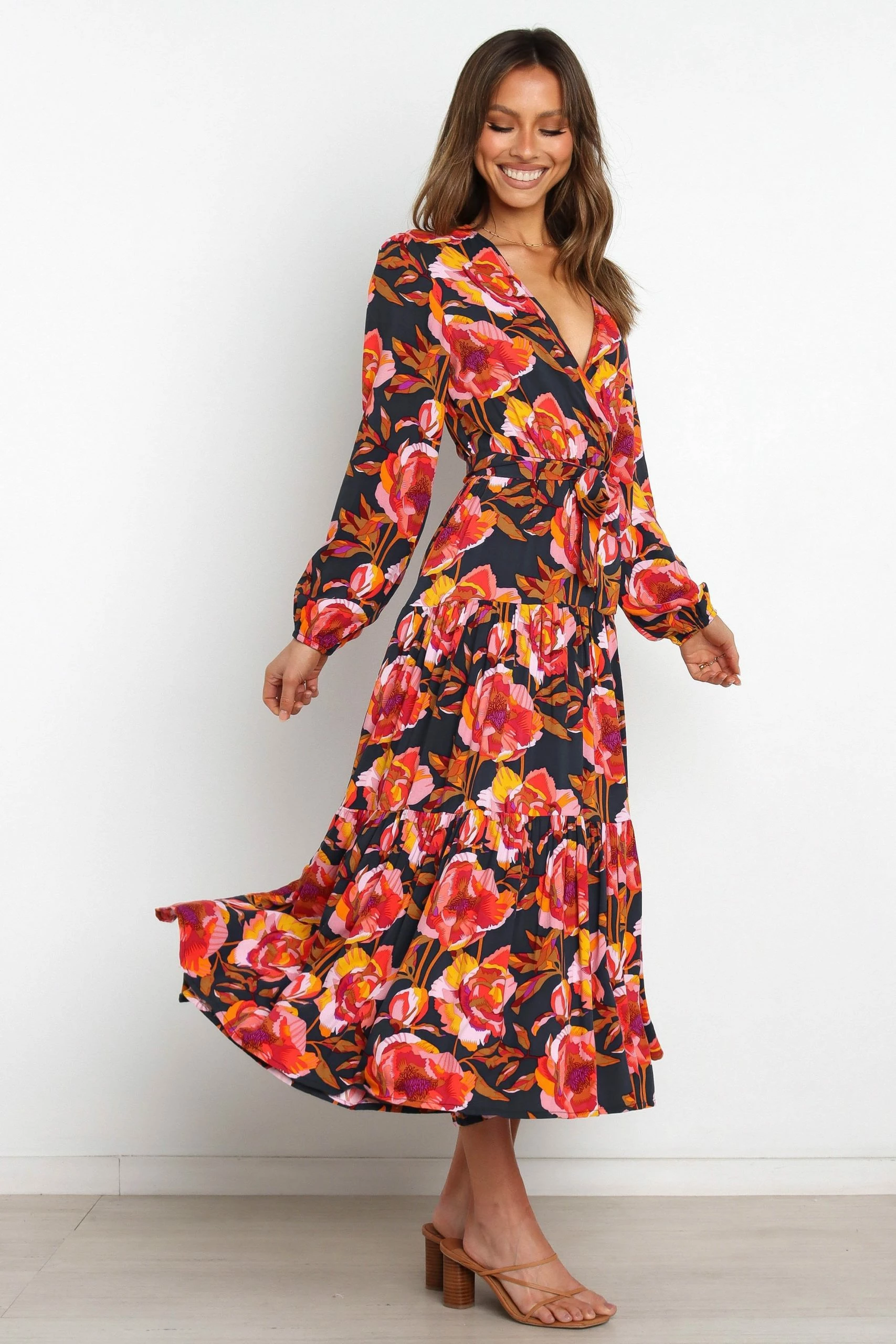 Balsa Dress - Navy Floral 8 Balsa Dress - Navy Floral - Image 8