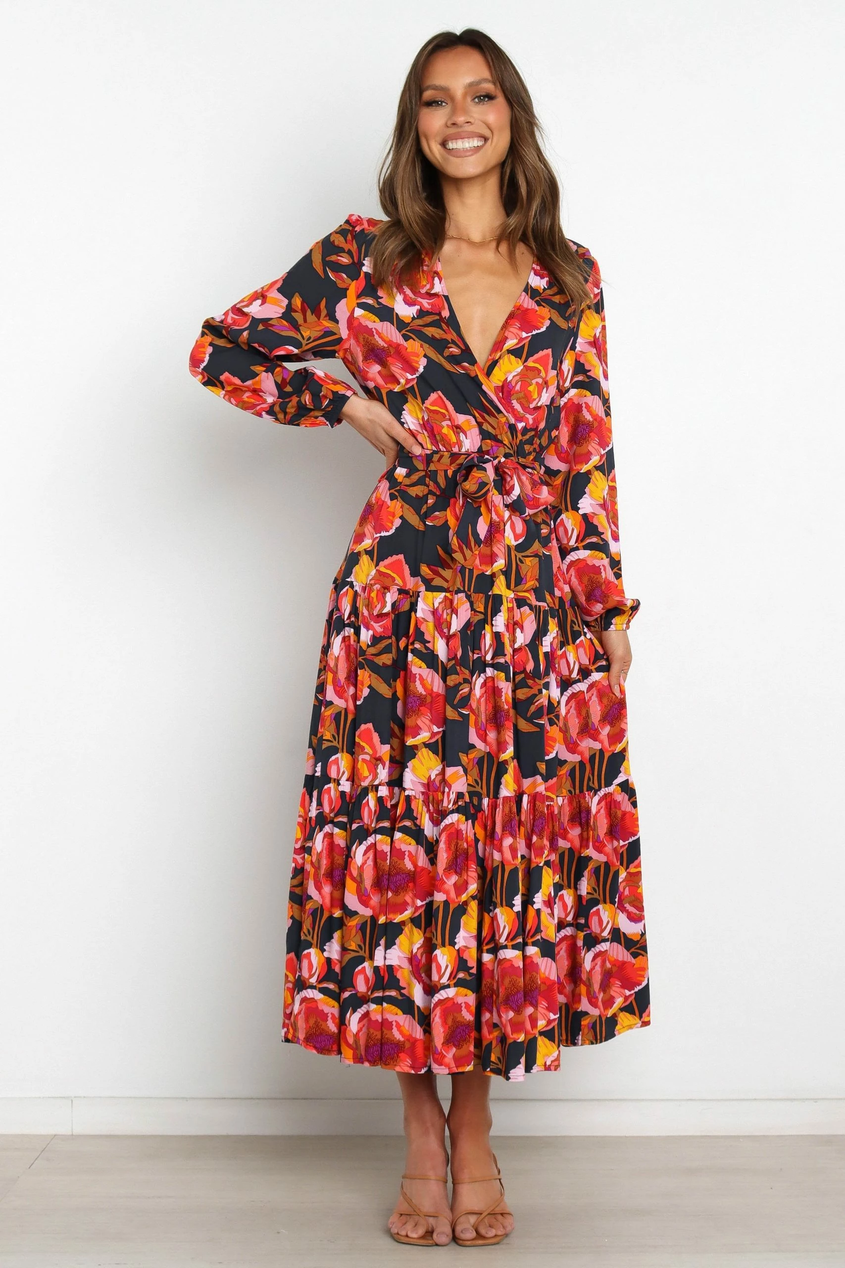 Balsa Dress - Navy Floral 3 Balsa Dress - Navy Floral - Image 3
