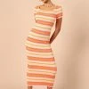 Bardotte Midi Dress - Pink