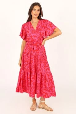 Barker Dress - Pink Red Floral -Dress Shop petal and pup usa dresses barker dress pink red floral 33712098377905