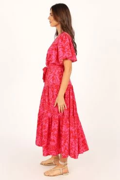Barker Dress - Pink Red Floral -Dress Shop petal and pup usa dresses barker dress pink red floral 33712098476209