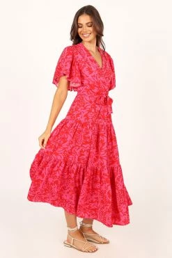 Barker Dress - Pink Red Floral -Dress Shop petal and pup usa dresses barker dress pink red floral 33712098541745