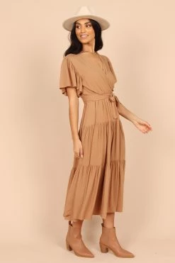 Barker Dress - Tan 12 Barker Dress - Tan -Dress Shop petal and pup usa dresses barker dress tan 32398073757873