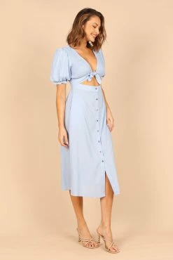 Belle Button Up Dress - Blue -Dress Shop petal and pup usa dresses belle button up dress blue 32333999177905