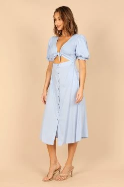 Belle Button Up Dress - Blue -Dress Shop petal and pup usa dresses belle button up dress blue 32333999210673