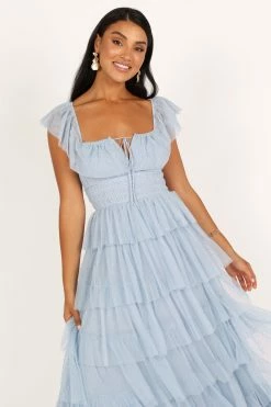 Belle Maxi Dress - Blue -Dress Shop petal and pup usa dresses belle maxi dress blue 33340293480625