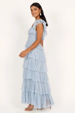 Belle Maxi Dress - Blue -Dress Shop petal and pup usa dresses belle maxi dress blue 33340293546161