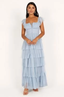 Belle Maxi Dress - Blue -Dress Shop petal and pup usa dresses belle maxi dress blue 33340293677233