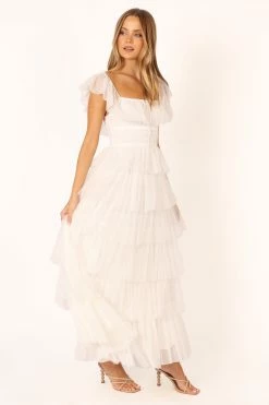 Belle Maxi Dress - Off White -Dress Shop petal and pup usa dresses belle maxi dress off white 33846841966769