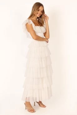 Belle Maxi Dress - Off White -Dress Shop petal and pup usa dresses belle maxi dress off white 33846841999537