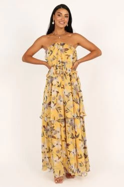 Bloom Strapless Maxi Dress - Yellow Floral 15 Bloom Strapless Maxi Dress - Yellow Floral -Dress Shop petal and pup usa dresses bloom strapless maxi dress yellow floral 33537182597297