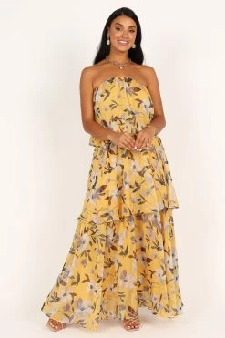 Bloom Strapless Maxi Dress - Yellow Floral 16 Bloom Strapless Maxi Dress - Yellow Floral -Dress Shop petal and pup usa dresses bloom strapless maxi dress yellow floral 33537182630065