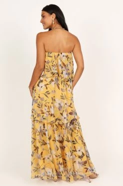 Bloom Strapless Maxi Dress - Yellow Floral 18 Bloom Strapless Maxi Dress - Yellow Floral -Dress Shop petal and pup usa dresses bloom strapless maxi dress yellow floral 33537182695601