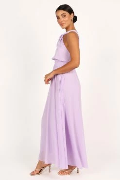 Blossom Halterneck Maxi Dress - Lavender -Dress Shop petal and pup usa dresses blossom halterneck maxi dress lavender 33537180369073