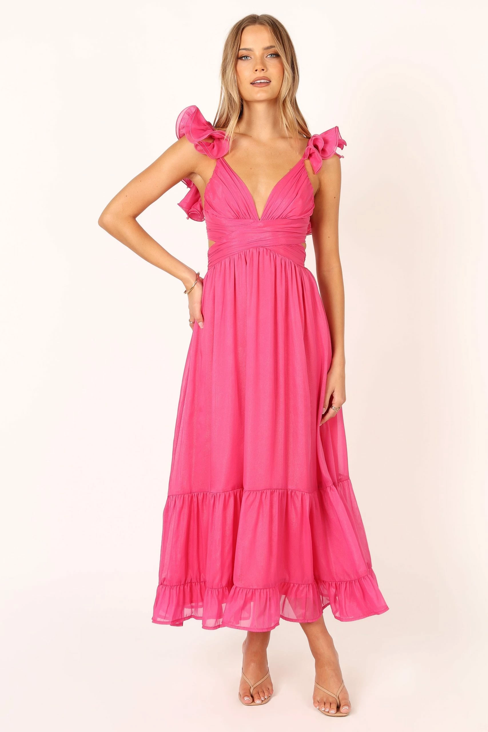 Bonito Midi Dress - Berry 2 Bonito Midi Dress - Berry - Image 2