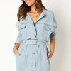 Britts Long Sleeve Mini Dress - Denim