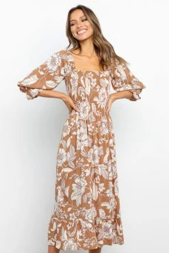 Byron Dress - Brown -Dress Shop petal and pup usa dresses byron dress brown 28715431526577