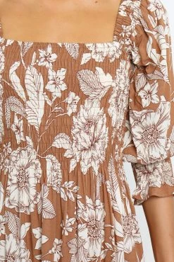 Byron Dress - Brown -Dress Shop petal and pup usa dresses byron dress brown 28715431788721