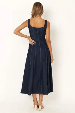 Callum Midi Dress - Dark Denim -Dress Shop petal and pup usa dresses callum midi dress dark denim 33944041717937