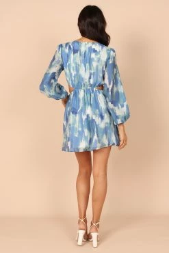 Caplan Cutout Dress - Blue -Dress Shop petal and pup usa dresses caplan cutout dress blue 32264824881329