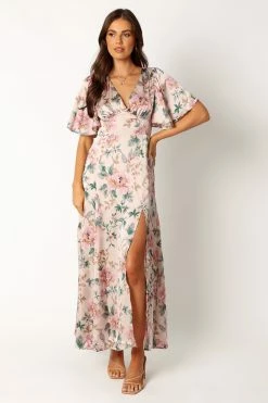 Casper Maxi Dress - Ecru Pink -Dress Shop petal and pup usa dresses casper maxi dress ecru pink 34007536861361